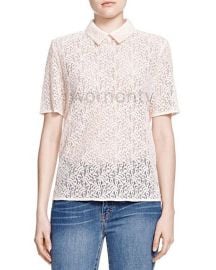 Short Sleeve Lace Top by The Kooples at The Kooples